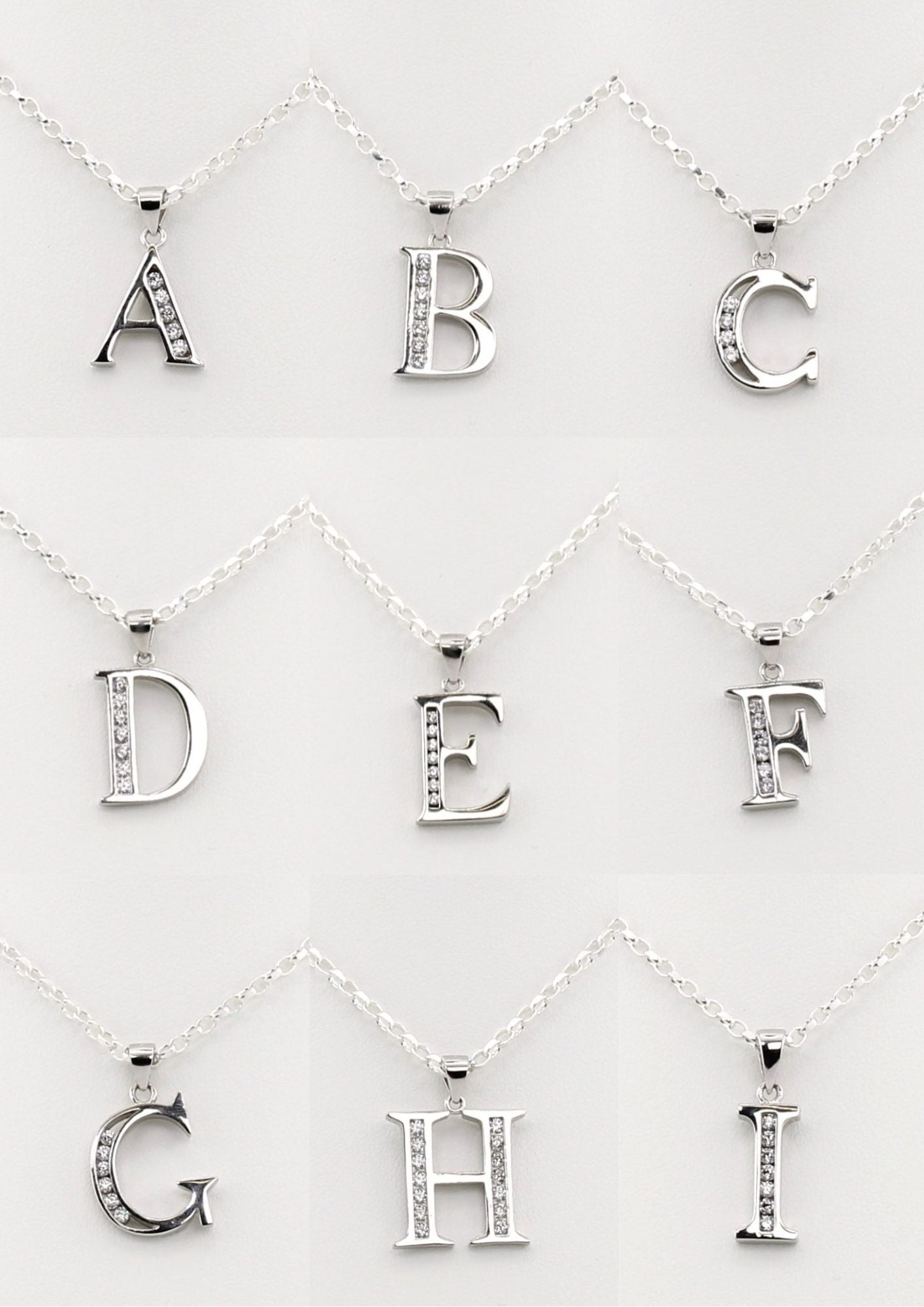 Sterling Silver Initial Necklace