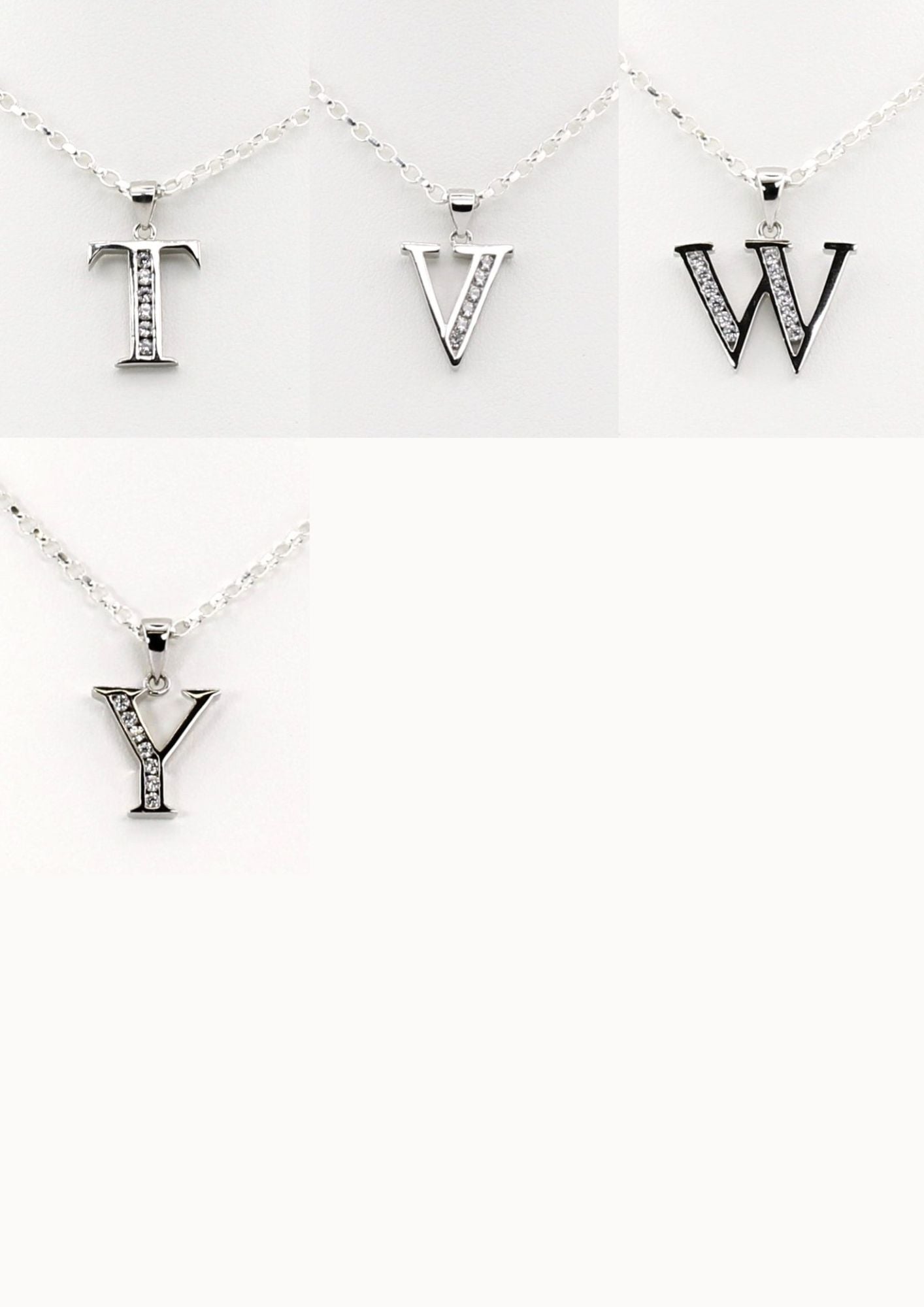 Sterling Silver Initial Necklace